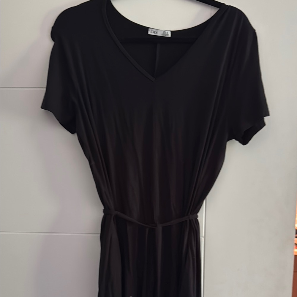 Black V-Neck romper by Dex